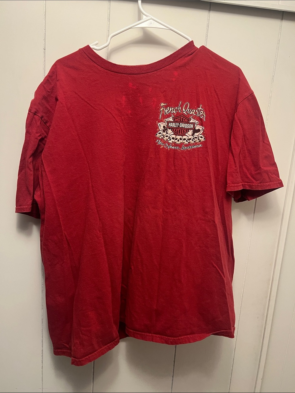 Harley-Davidson red French Quarter Skull Graphic Tee 2XL
